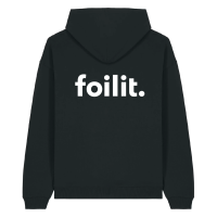 foilit. Hoodie unisex schwarz